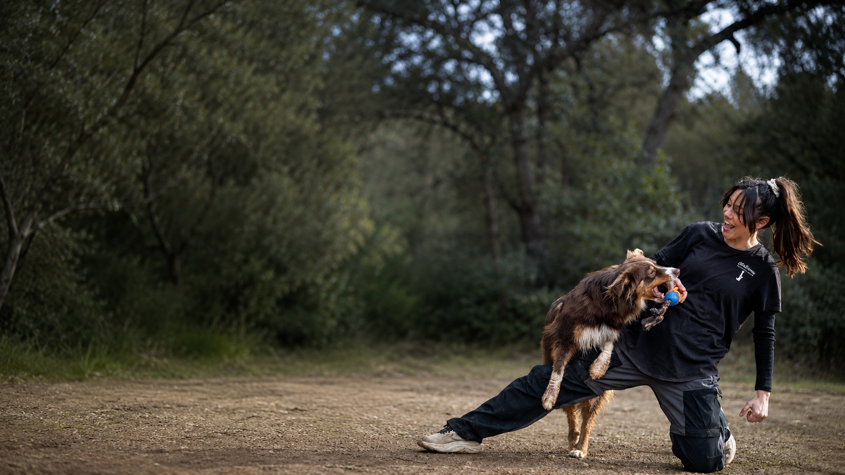 Doriane Granger avec un chien